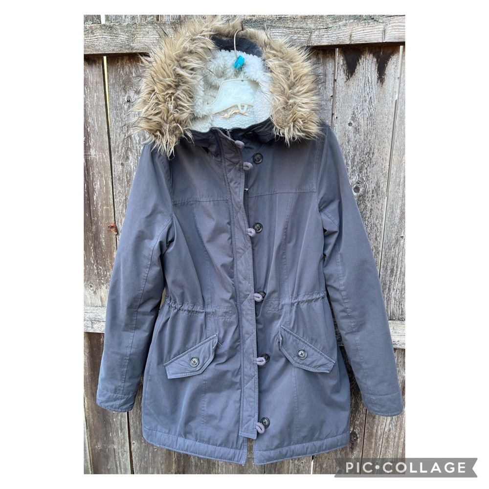 Grey Hollister Parka, Large